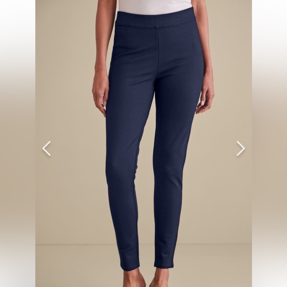 Soft Surroundings Navy Blue Soft Essential Ponte Leggings - 3X
